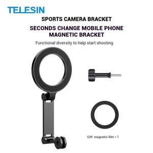 TELESIN Mobile Phone Magnetic Mount Stand Fr Andriod Phone Iphone 16 15 14 13 12
